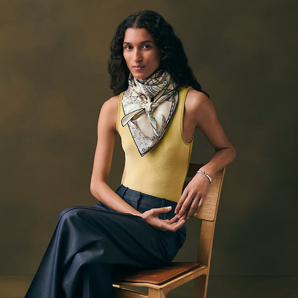 HM 26s Chevaux d'Hephaistos 90x90cm Scarf Twill Silk 402764