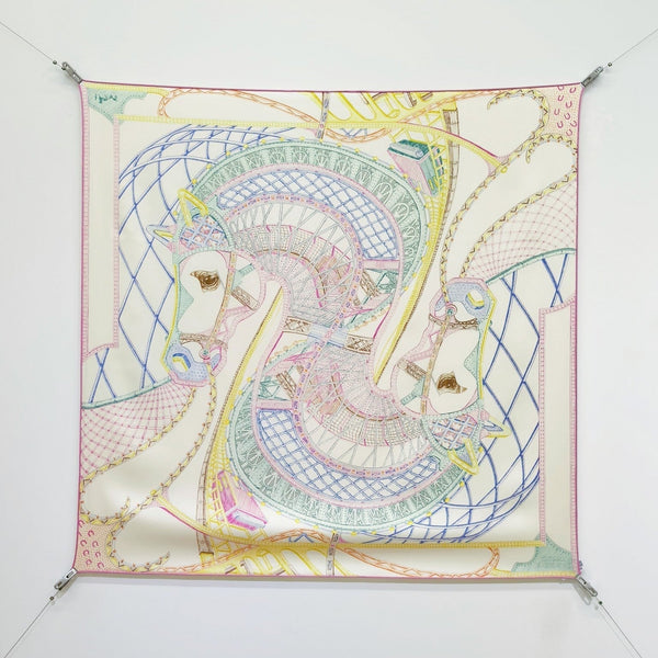 HM 26s Chevaux d'Hephaistos 90x90cm Scarf Twill Silk 402767