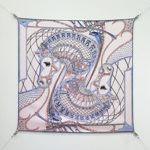 HM 26s Chevaux d'Hephaistos 90x90cm Scarf Twill Silk 402768