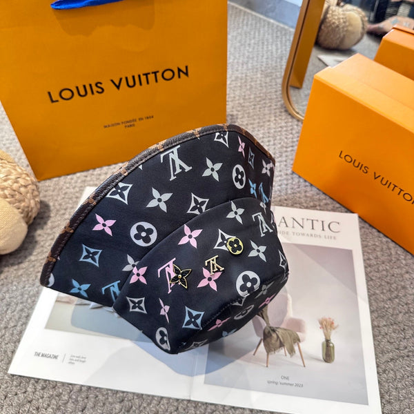 LV 26s Sun Hat Black Colorful 983655