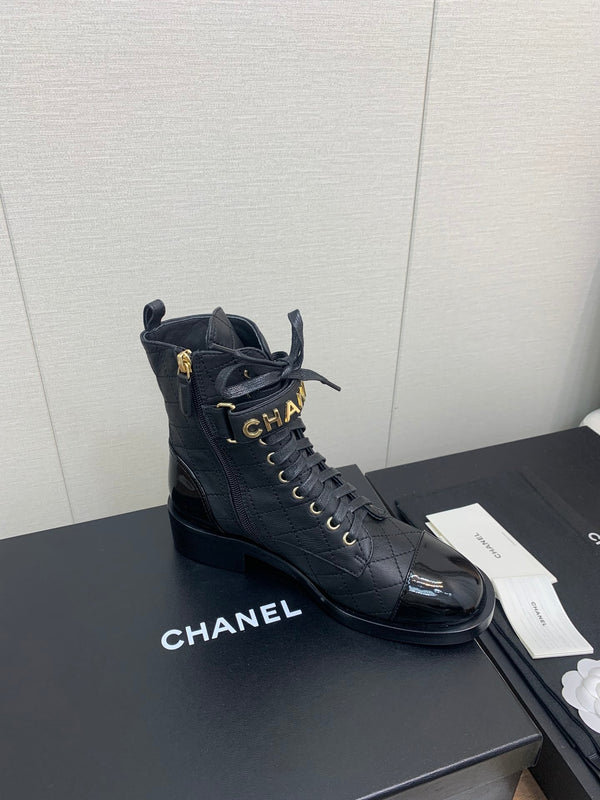 CC Short Boots Black Cowhided