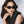 CAT EYE SUNGLASSES 576886 IN BLACK AND GOLD ACETATE