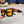 RECTANGLE SUNGLASSES 575848 IN BLACK ACETATE ORANGE METAL YELLOW LENS
