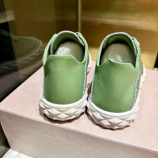 Jimmy Diamond Light Flex Sneaker Green Suede Leather 715045