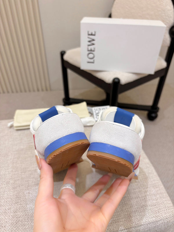 Loe Ballet Runner Slip-On White Suede Nylon 833797