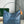 Bohème Hobo Bag 42cm Deep Blue Canvas Chevroches Calfskin