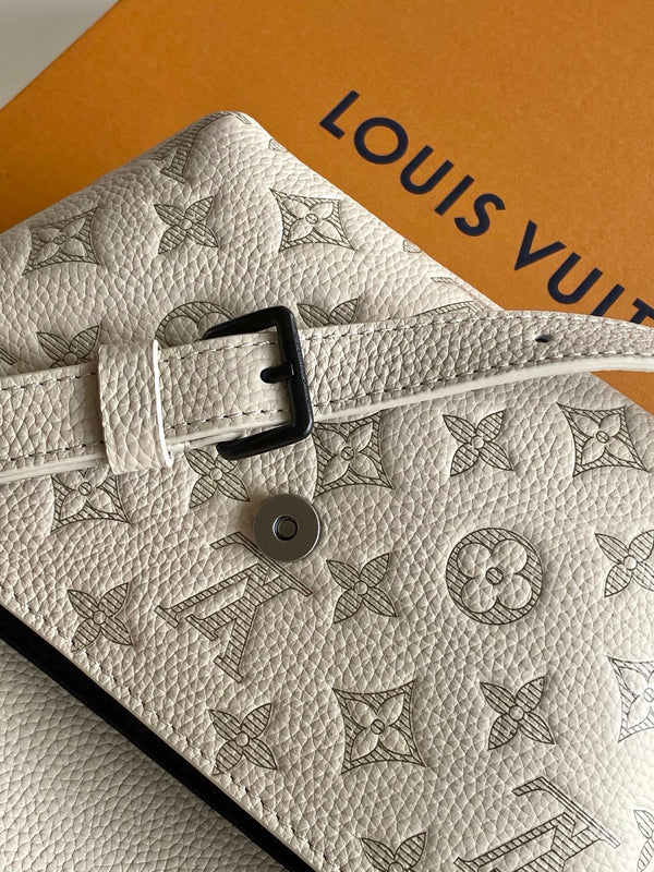 LV Pulse Wearable Wallet 22.5cm Sand Color Monogram Shadow embossed calfskin