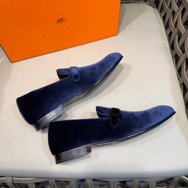 HM Men's Loafers Midnight Blue Velvet 675415