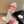 mule sandal white red embroidered fabric calfskin