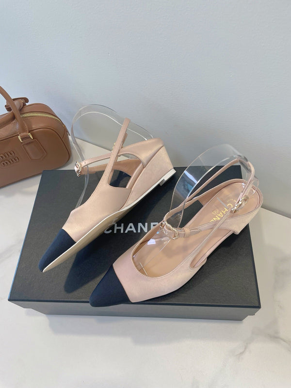 CC 26s T-Strap Slingbacks Nude Satin 941624