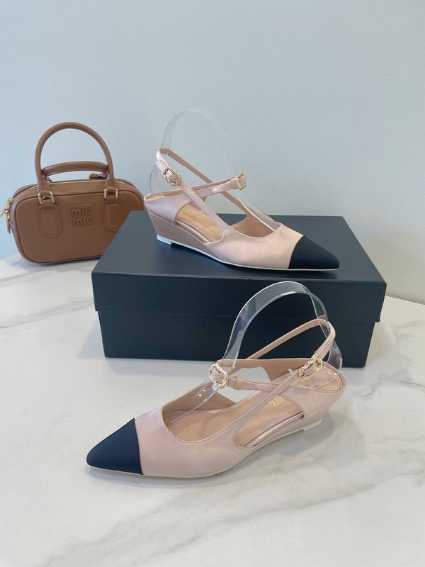 CC 26s T-Strap Slingbacks Nude Satin 941624