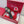 Viv Chips Ballerina Flat Red Silk 329266
