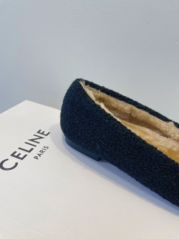 CL 26s Flat Shoes In Black Wool