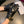 GLOVES ATTACHED D METAL HARDWARE IN BLACK LAMBSKIN 441842