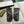 HORSEBIT GLOVES IN STONE BLUE MONOGRAM JACQUARD FABRIC MIX BLACK SHEEPSKIN 456333