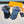 FINGERLESS GLOVES IN ELECTRIC BLUE MONOGRAM DENIM AND LAMBSKIN WITH RABBIT FUR 458591