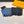 FINGERLESS GLOVES IN ELECTRIC BLUE MONOGRAM DENIM AND BLACK LAMBSKIN 460107