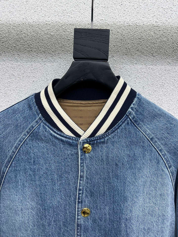 Celin Teddy Jacket Blue Denim
