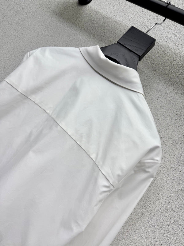 Pra Short Shirt with Tie White Cotton 398346