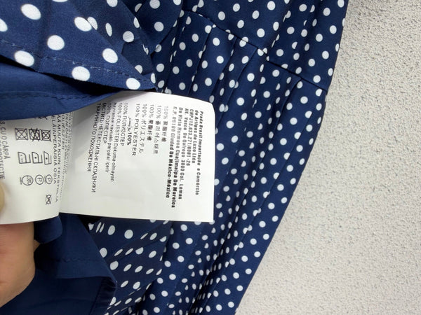 Pra 26s Polka Dot Dress Blue White Polyester 398332