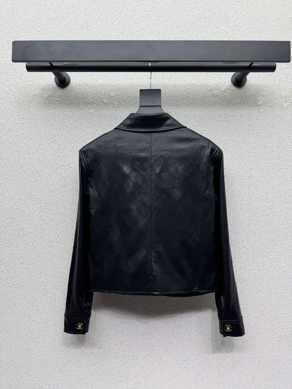 CC Collared Button Jacket Black Polyester 426825