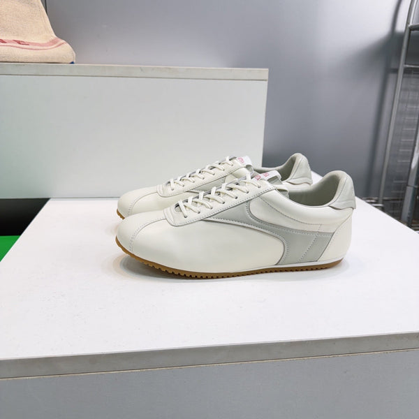 BV Shot Sneakers 26s White Grey Leather 107346