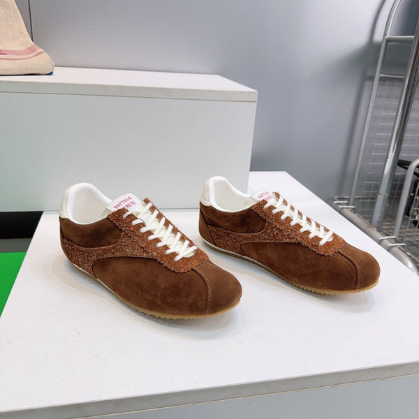 BV Shot Sneakers 26s Brown Suede Leather 107347