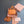 MICRO BAG KEYCHAIN 11 IN HOT CINNAMON ORANGE CALFSKIN EMBOSSED LOGO