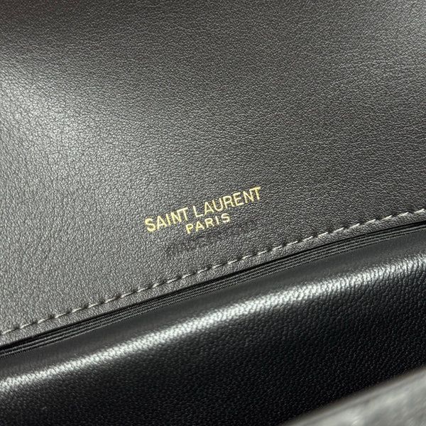 YSL Loulou Mini Bag 20cm Grey Suede 285675