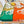 Legende Brodee Scarf 140 CM In Green Colorful Cashmere And Silk 276518