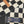 DAMIER SCARF 180 CM IN BLACK MIX WHITE CASHMERE 388315