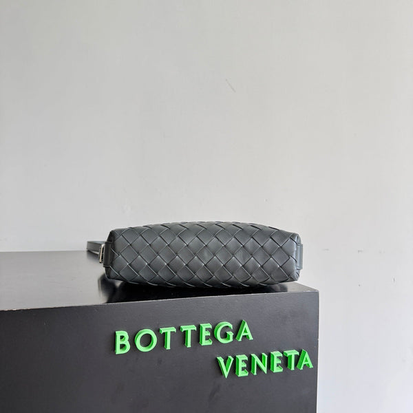 BV Traveler Phone Pouch Black Intrecciato Calfksin