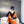 SCARF 190 CM IN RUST ORANGE MIX LIGHT YELLOW CASHMERE 370396