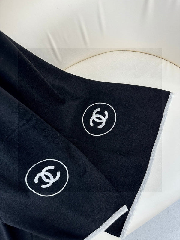 CC Scarf 200 CM In Black Cashmere And Silk 419965