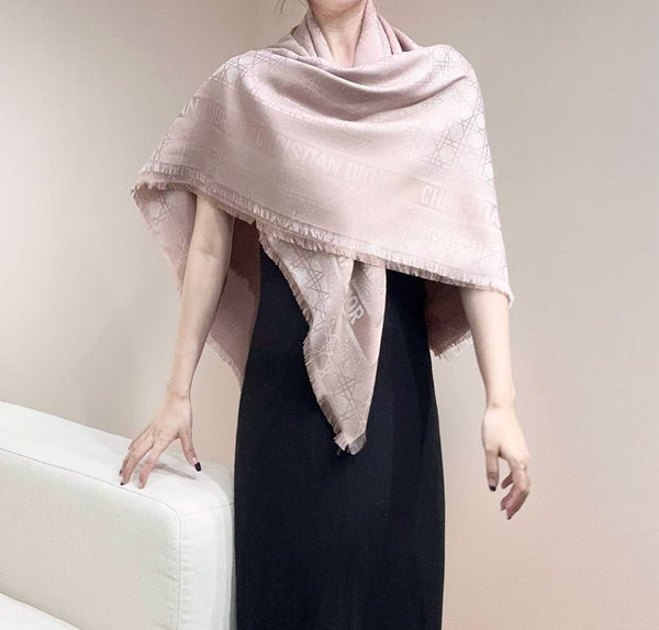 CD 26s Scarf 140cm Silk & Cashmere 303196