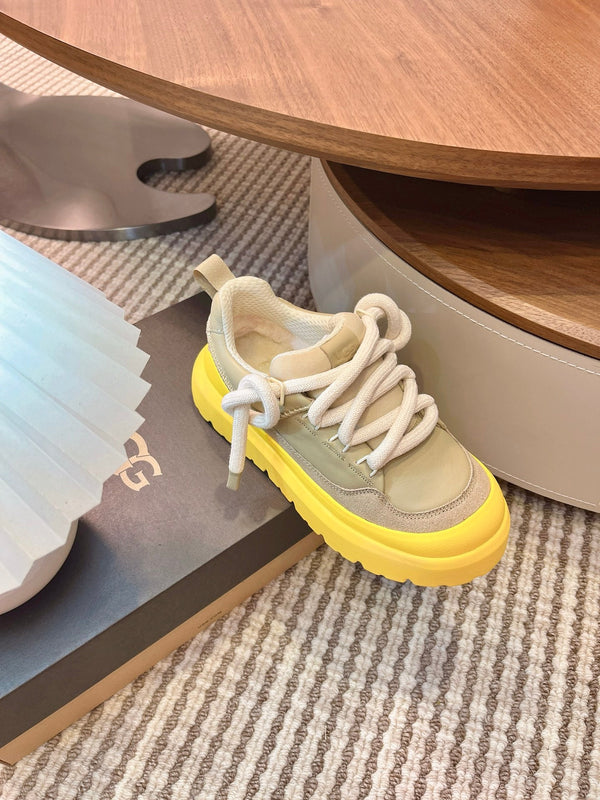 UGG Heritage Utility Sneakers Yellow Khahi Suede Cowhide