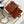 Flap Bag Mini 18cm White Brown Sherling Lambskin Gold Hardware