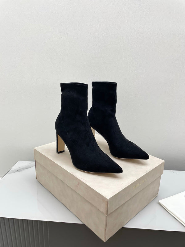 Jimmy Short Boots 85mm Black Suede 511611