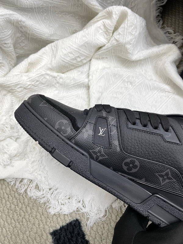 LV Trainer Sneaker Black Cowhide 611157