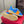 Upvillage Trainer In Blue Mix Orange Suede With Laminated Calfskin 992730
