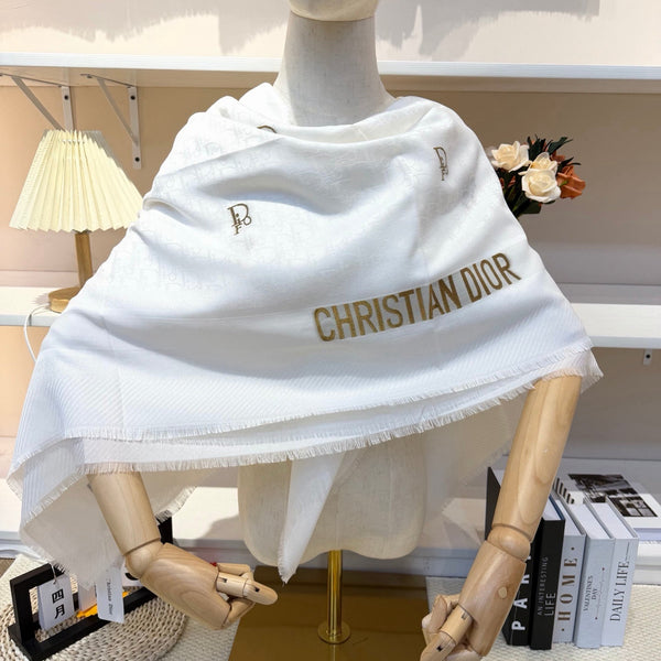CD 26s Scarf 140cm In Cashmere Silk 281272
