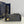 CD East-West cylindrical bag 27 blue jacquard canvas