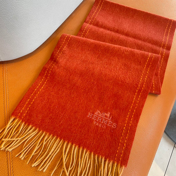 SCARF 180CM RED ORANGE CASHMERE