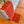 SCARF 180CM RED ORANGE CASHMERE
