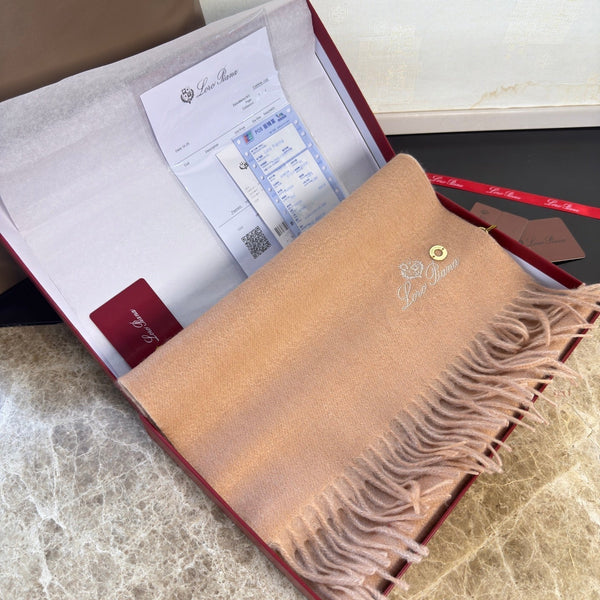 Loro Piana Long Scarf Light Brown Cashmere 150394