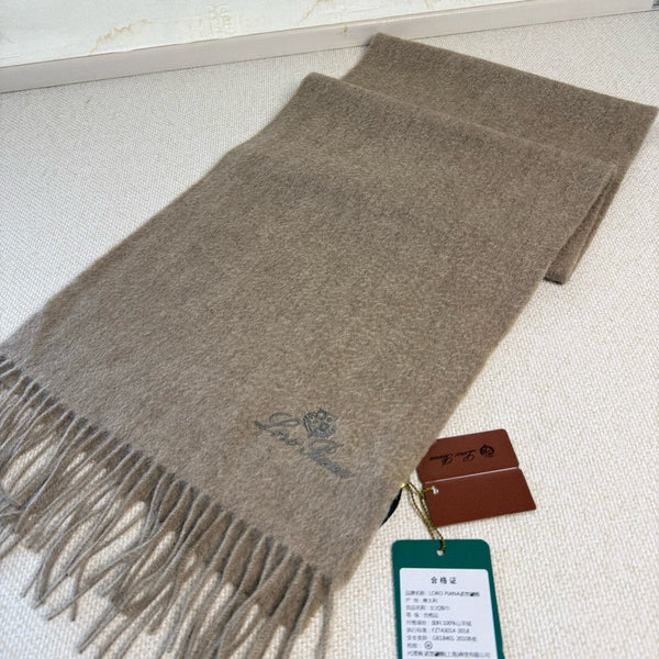 Loro Piana Long Scarf Taupe Cashmere 150415