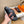 HM Men's Kazimir Sandals Black Orange Calfskin 735750