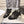 CC 26b Quilted Lace Up Slingback Black Leather 124294