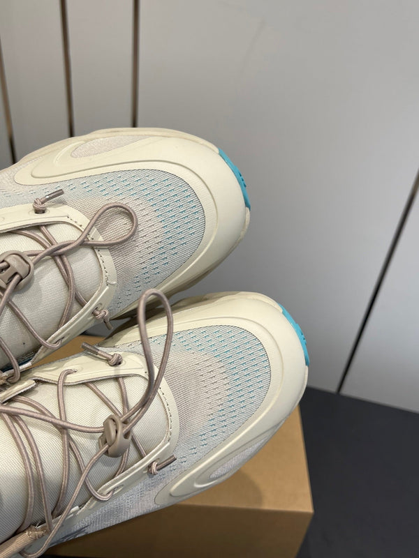 Loewe x On Cloudsolo Sneakers Cream and Light Blue Polyester and Mesh 533481