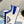 PRA DOWNTOWN NAPPA SNEAKERS WHITE AND COBALT CALFSKIN